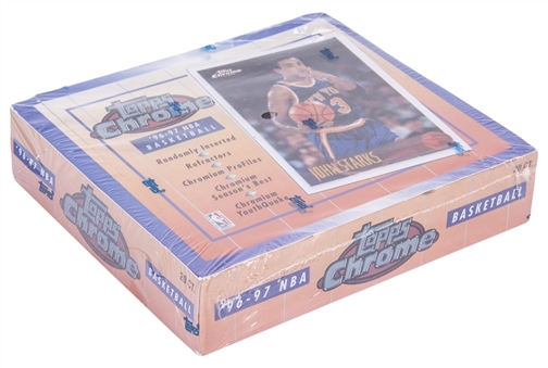 1996-97 Topps Chrome Basketball Factory Sealed Unopened Hobby Box (20 Packs) – Potential Kobe Bryant Rookie Cards!